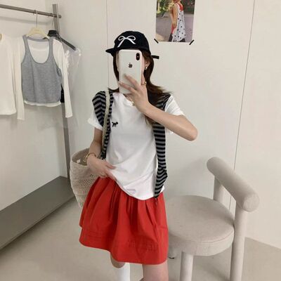 苏珊2026夏季新款短袖T恤圆领配