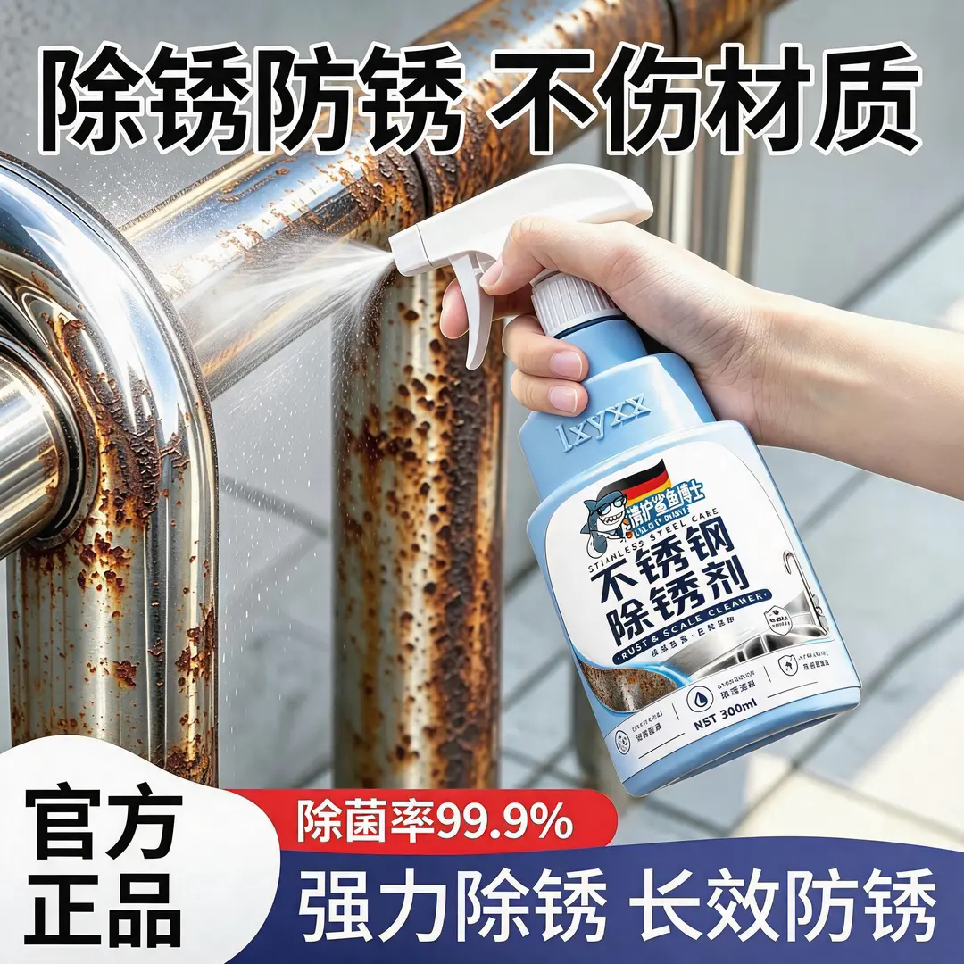 Ixyxx清护鲨鱼博士不锈钢除锈剂家用门窗金属铁锈去除剂长效防锈