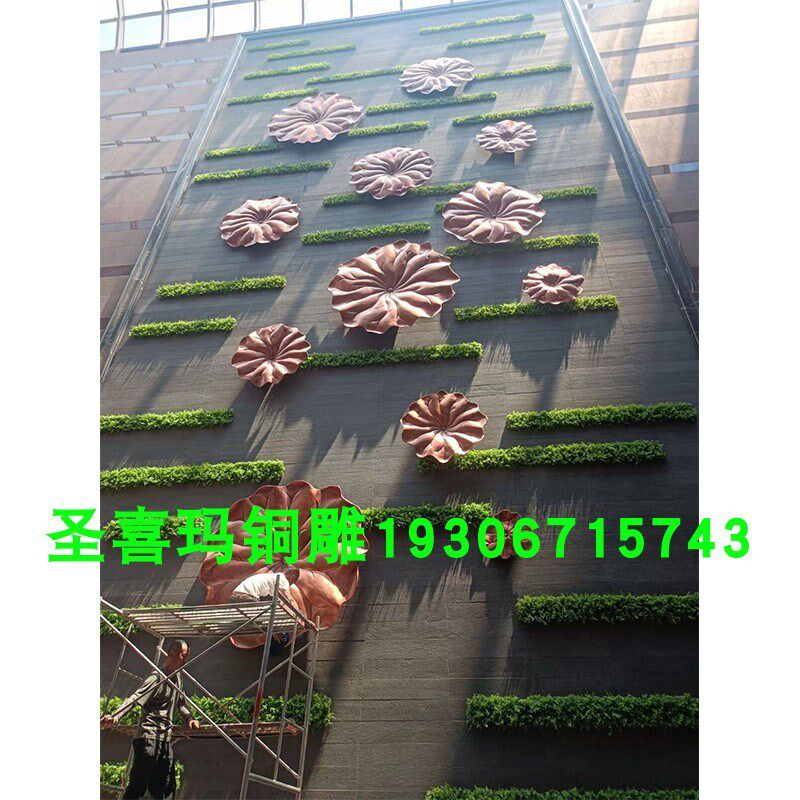 锻铜浮雕福字影壁墙 庭院门口装饰画 地雕井盖办公楼门头刻字牌匾