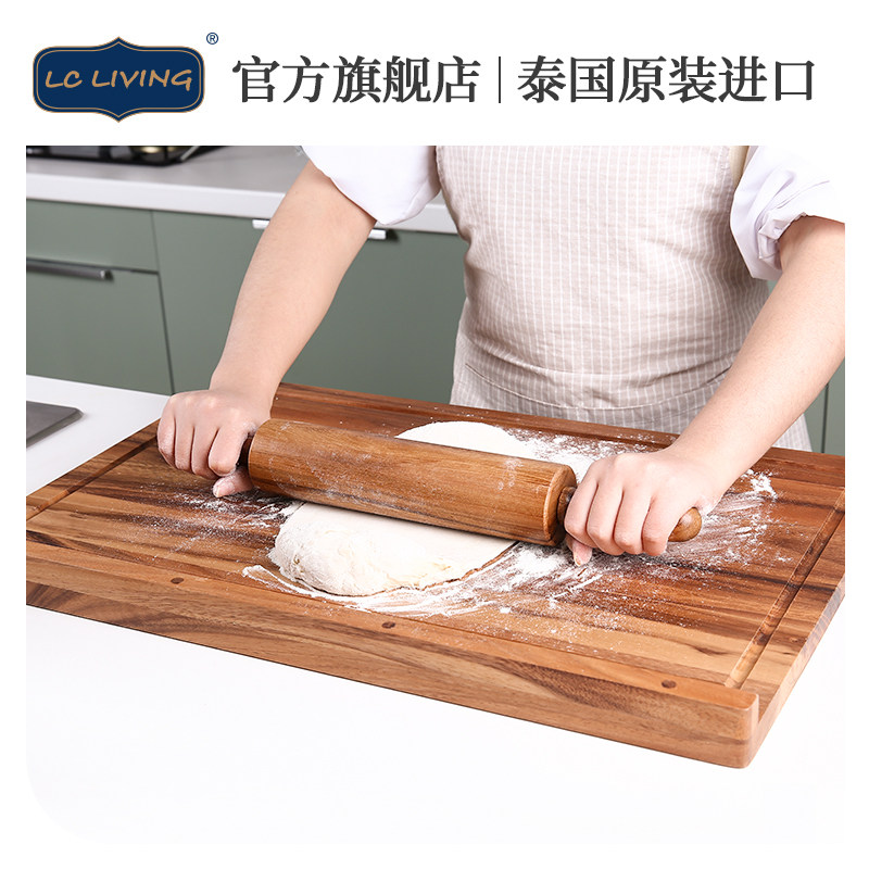 擀面杖饺子皮实木大号加粗干面捍面棒家用不粘滚轴压擀面棍赶面棍
