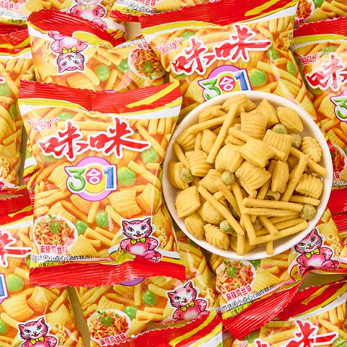 爱尚咪咪虾条豆果小包装休闲零食