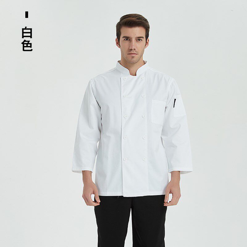 厨师服秋冬装长袖西餐厅饭店厨师长后厨工作服酒店厨房制服装男女