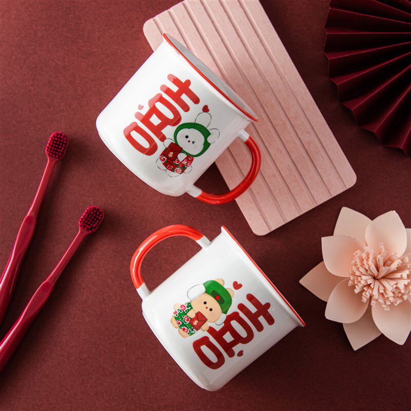 结婚漱口杯婚庆情侣刷牙杯一对女方陪嫁套装订婚备婚用品大全