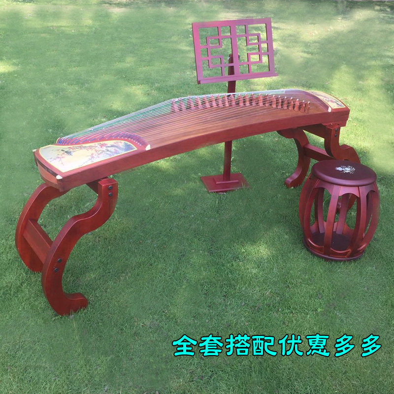 古筝凳子全实木圆凳仿古古筝凳弹古筝琴凳儿童成人古筝凳多地包邮