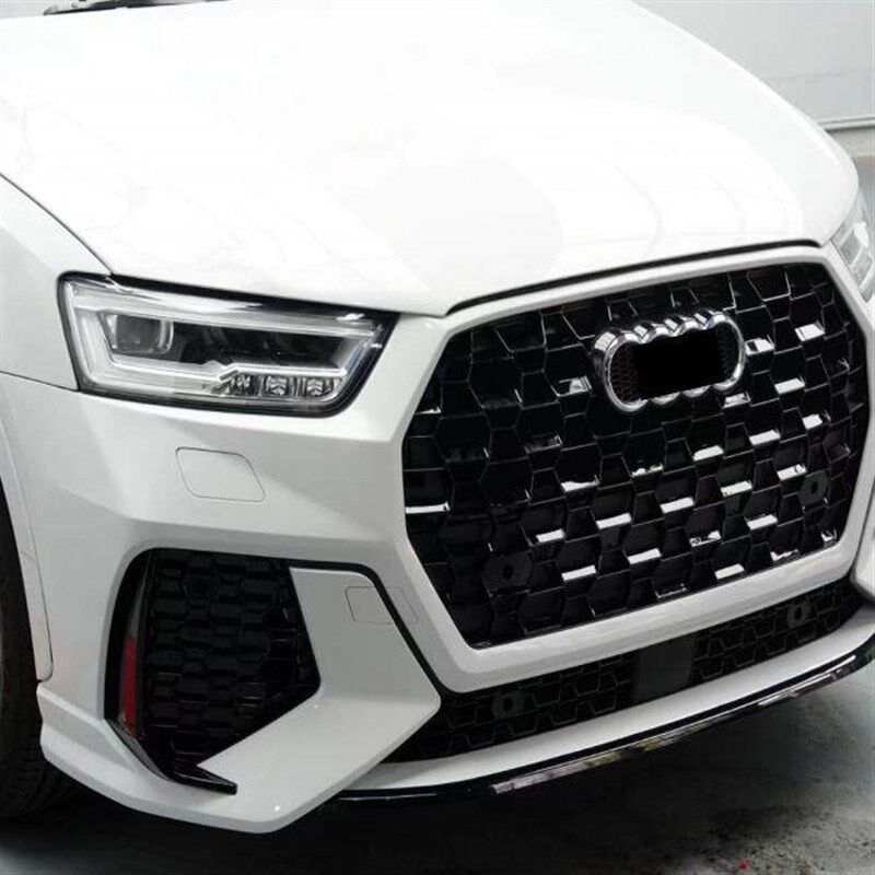 适用于13-25款奥迪Q3改装SQ3中网RSQ3蜂窝中网前脸格栅 sq3雾灯框