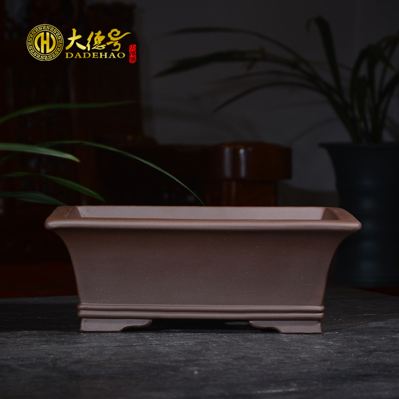 盆景花盆长方形花紫砂盆方型文竹多肉拼盘长条阳台花槽菖蒲盆景盆