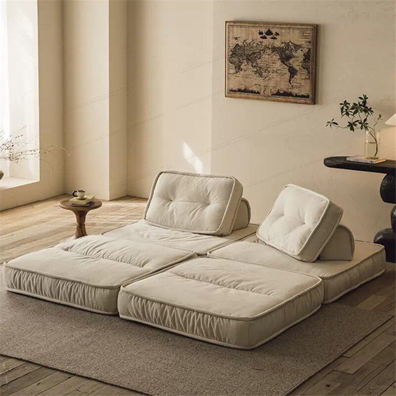 绵绵九层糕方块观影沙发豆腐块模块组合北欧小户型布艺单人沙发床