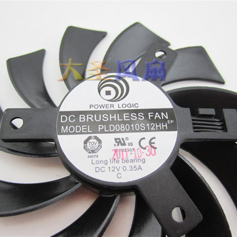 EVGA GTX560 显卡风扇 PLD08010S12HH 直径74mm 孔距39mm