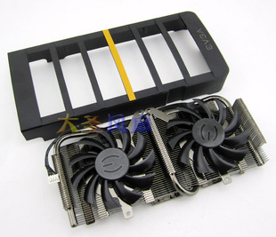 EVGA GTX560 热管显卡散热器 静音双风扇 镀镍不氧化 孔距51*61mm