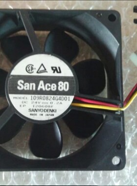109R0824G4D01全新san ace80 8025 24V 0.2A 3线轴流变频器风扇