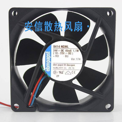 8414NHR/NGH/NML/NH/HR/GH N原装EBM PAPST TYP  8025德国24V风扇