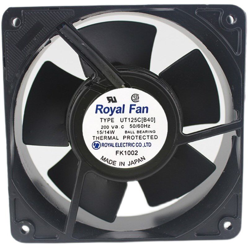 全新日本Royal Fan UT125C[B40] 12038 15/14W耐高温散热风扇200V