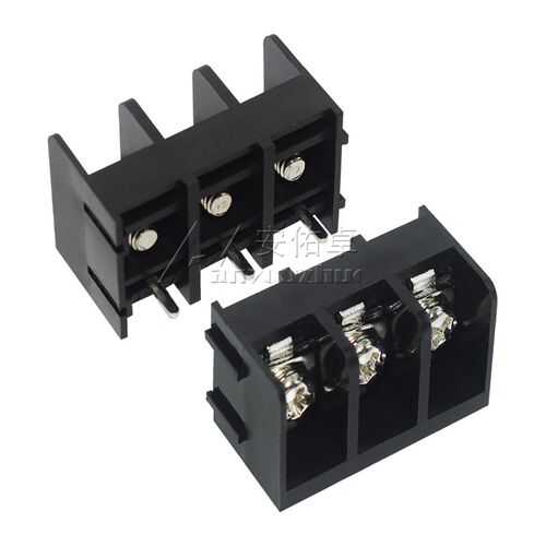 HB611-6.35-2 3 4P位栅栏式PCB接线端子6.35mm间距可拼接300V/20A