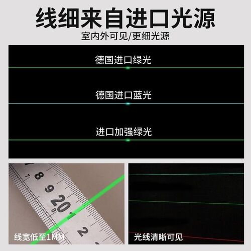 进口红外线2线5线LD蓝光激光平水仪德国强光绿外线室外水平仪绿光