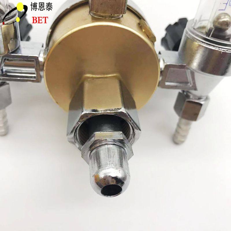 双管筒氩气表减压器 双筒双侧减压器阀双流量计节能型抗摔亚气表