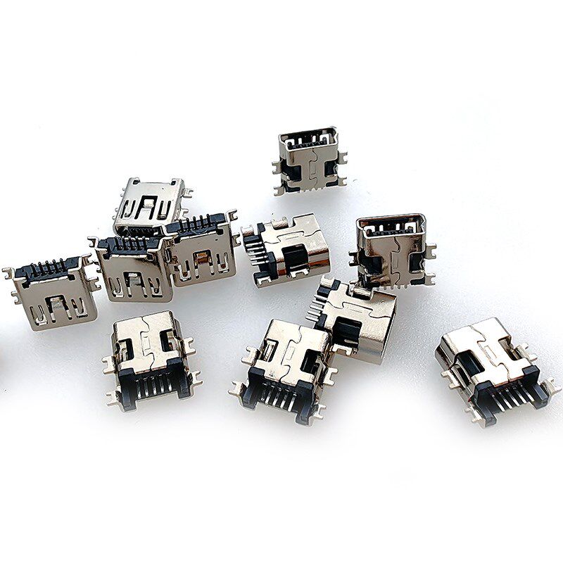 MINI usb接口 T型迷你插座梯形口母头mini5P母座插口沉板1.7导航