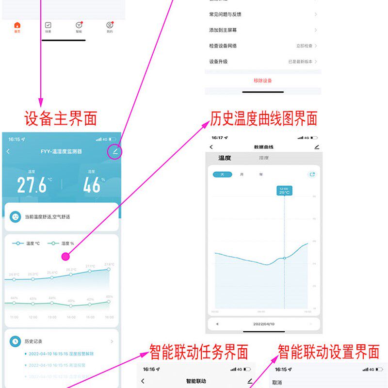 智能温度传感器手机远程wifi免插卡电话报警提醒大棚仓库机房TY1W