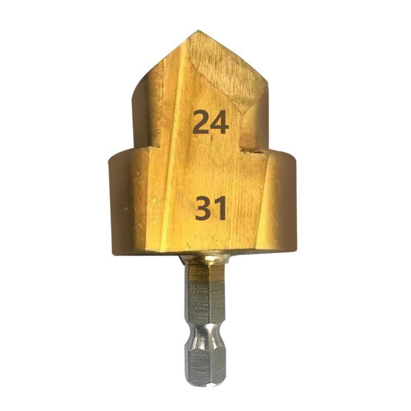 PPR/TPR水管修复钻提口括口宝塔钻头倒角器20/25/32mm热熔器配件