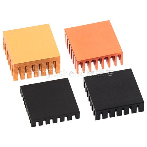 路由内存显卡CPU 散热片28*28*6/8/11/15mm银色/黑色/金色 散热块