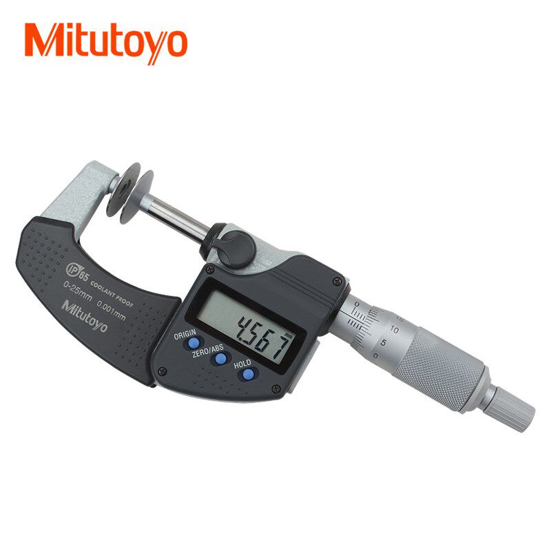 日本三丰Mitutoyo公法线数显千分尺0-25mm 323-250盘头齿轮测微器