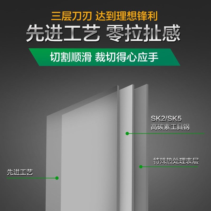 美耐特美工刀 大号超锋利好手感裁纸刀片割纸刀片壁纸刀美工刀片