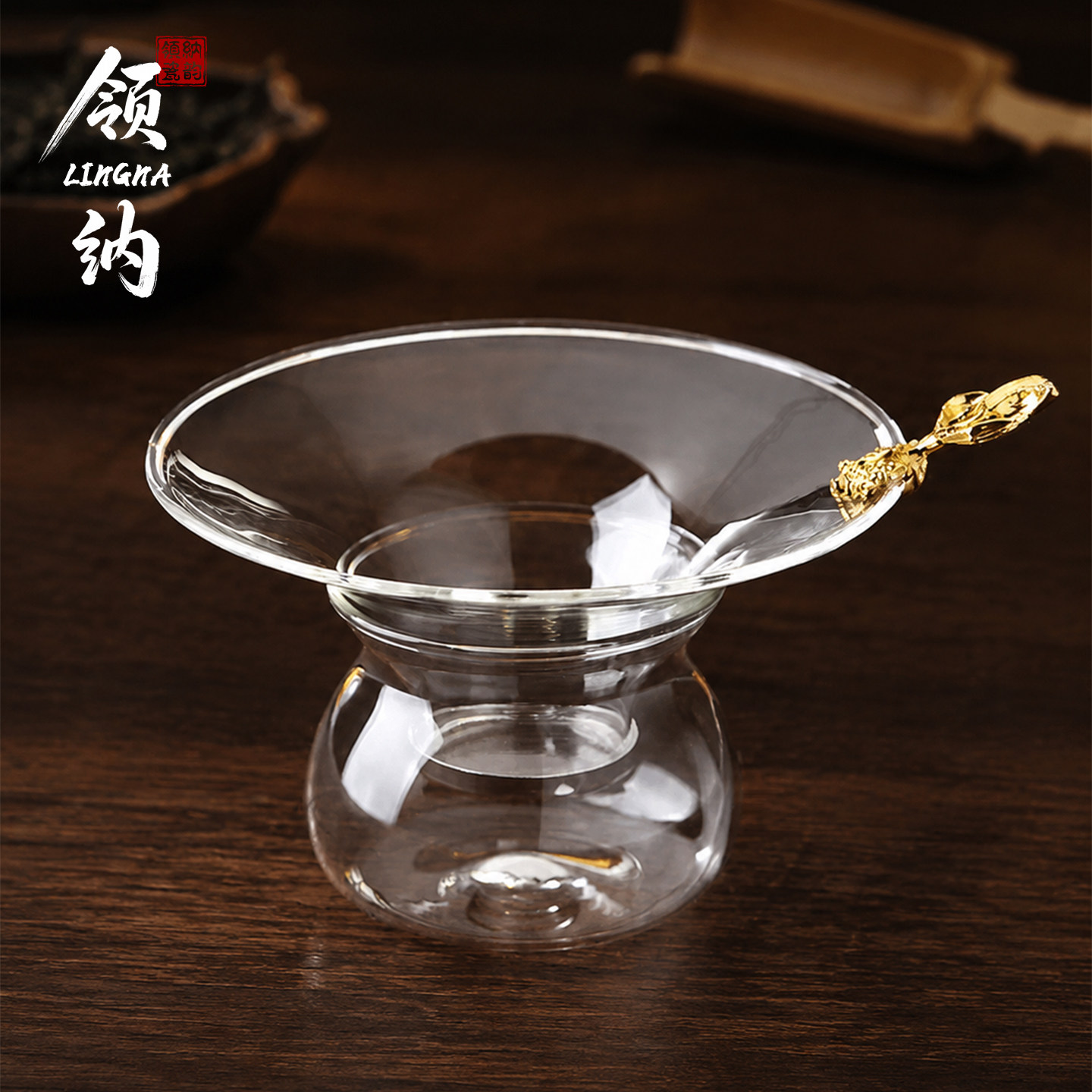 高档玻璃茶滤不锈钢泡茶耐高温过滤器功夫茶道茶水过滤网玻璃网架