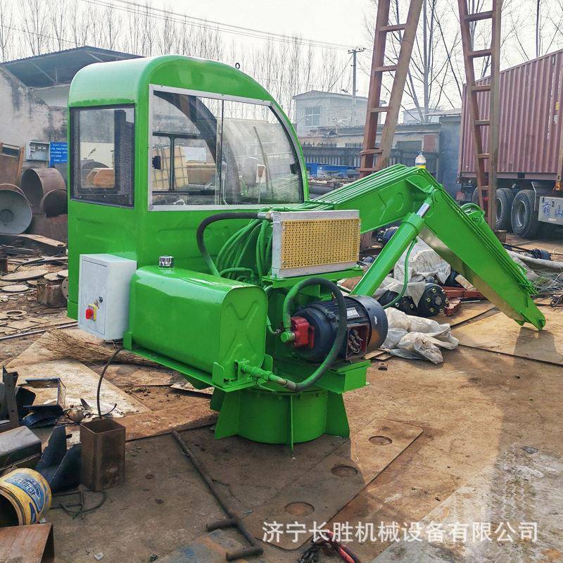 固定式抓钢机挖机臂式电动液压抓木机厂房物料上料起重机抓斗