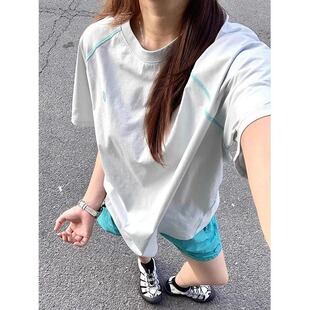 批发户外运动速干短袖男女款夏季情侣瑜伽防晒插肩t恤凉感羽毛球