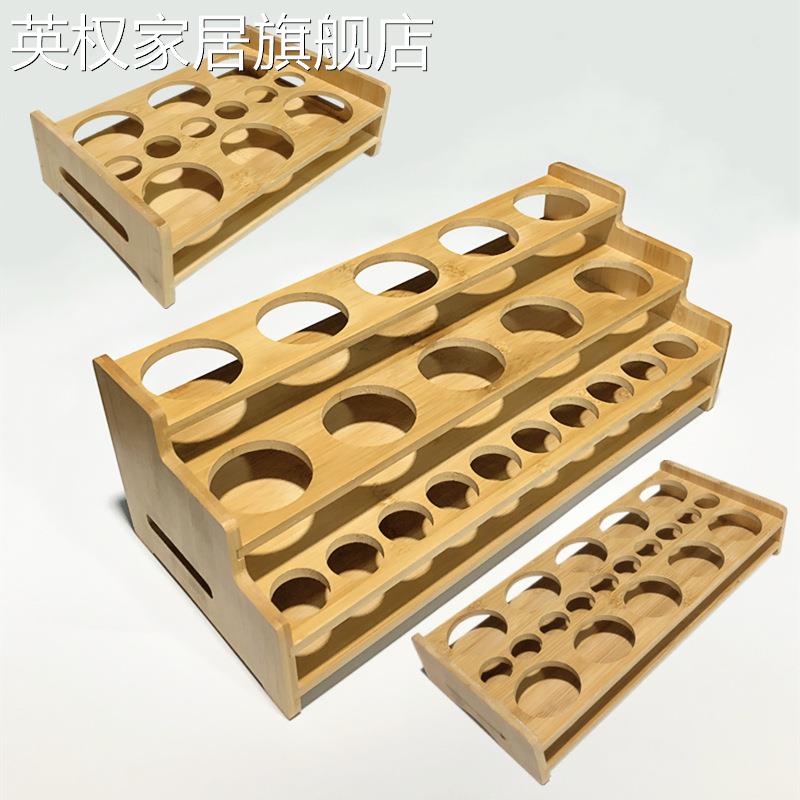 家用白酒杯托盘创意分酒器酒具套装收纳架子一口杯竹木环保展示盒图片