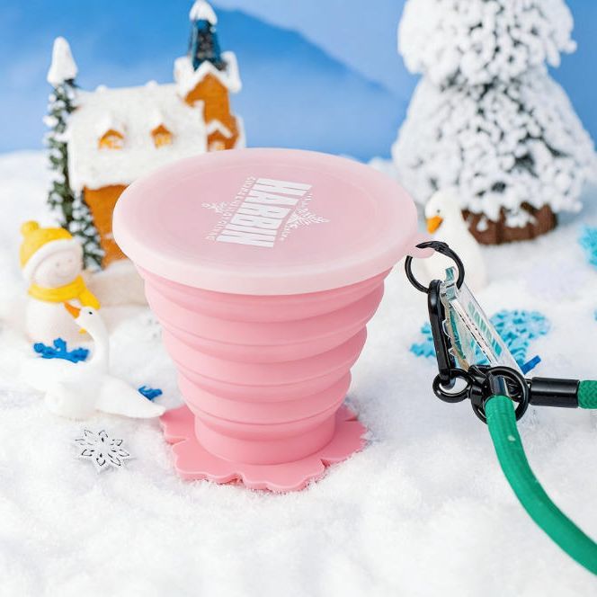 哈尔滨冰雪文创硅胶折叠杯