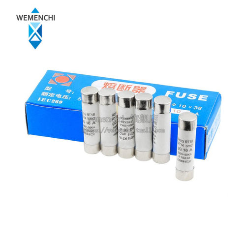R015熔断器 RO15陶瓷保险丝管10X38 RT18 1A 2A 3A 5A 6A 10A 32A