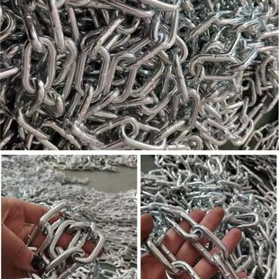 镀锌链条狗链景观护栏链防盗铁锁链拴牛铁绳河道防护索链秋千加粗