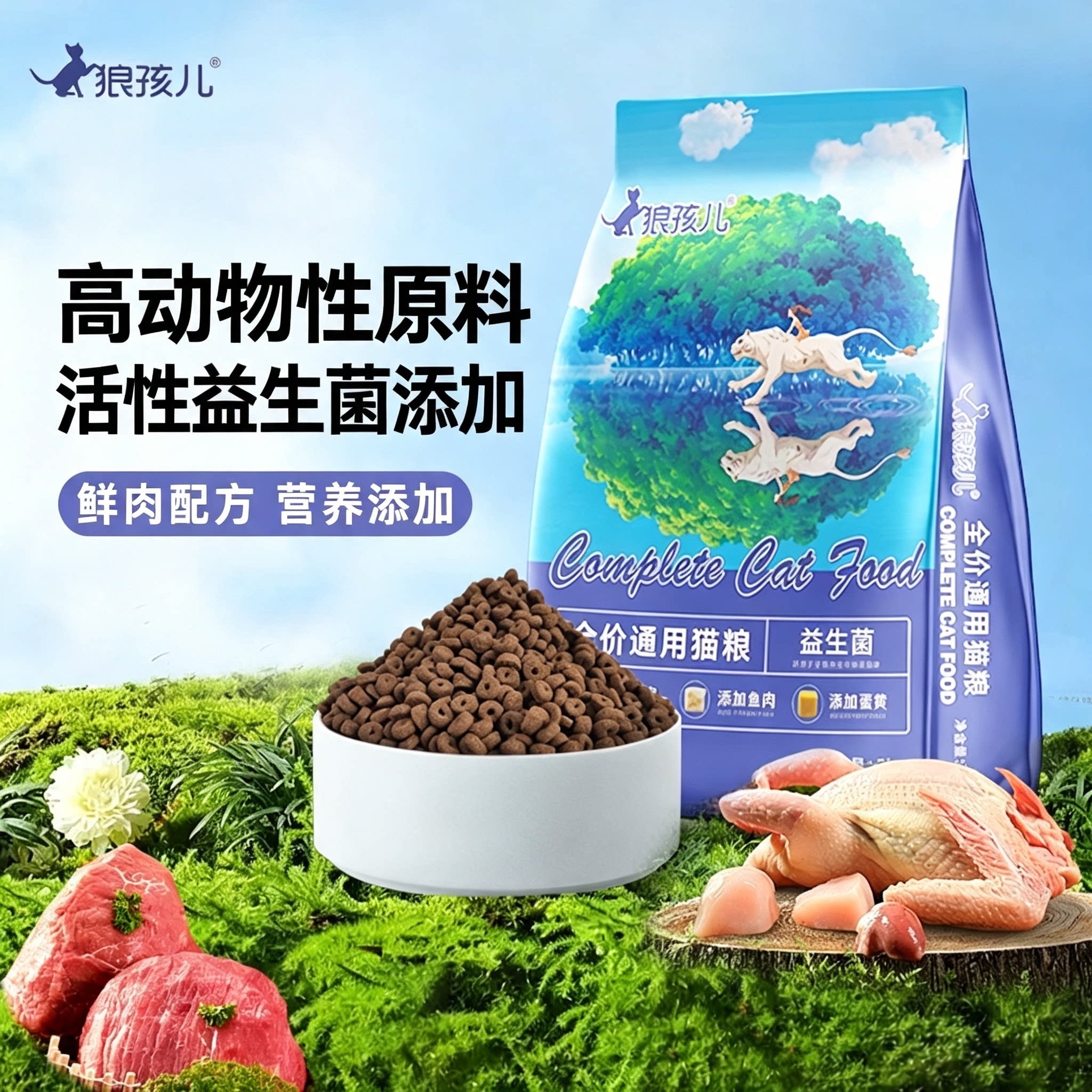 狼孩儿全阶段通用猫粮5kg