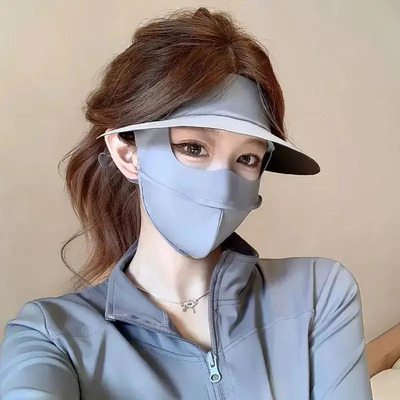 【下单立减50】PUF50+多功能眼部防护基尼黑胶帽檐全脸防紫外线WZ