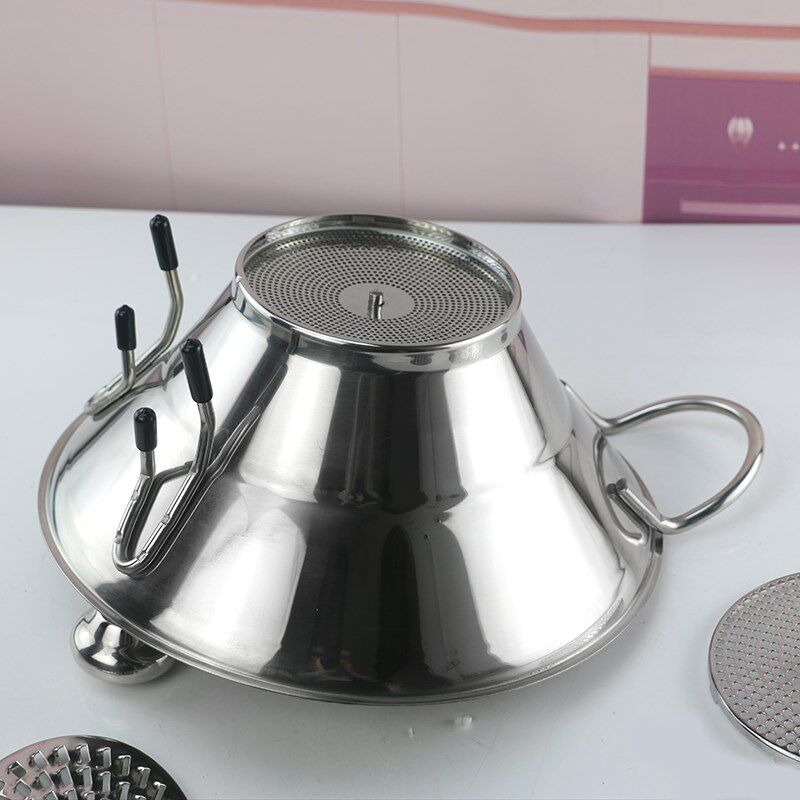 多功能磨菜器不锈钢手摇磨泥器菜泥机土豆泥食物铺食机手动熟食器