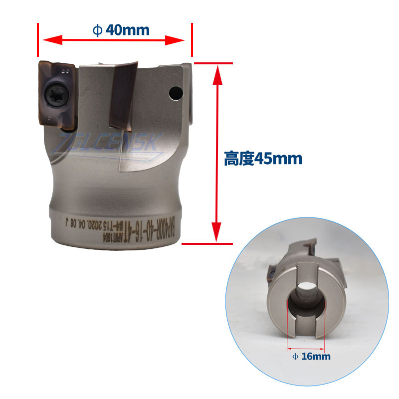 CNC加工中心直径40/45面铣刀盘 直角铣刀盘BAP400R-40-16/22-4T