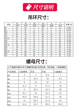 吊环螺丝螺栓M8M10M12M20M33模具起重加长环形螺帽船用吊环螺丝母