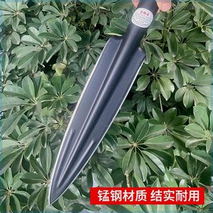 尖铲子矛头锰钢祖鲁枪霸王枪户外长毛长矛开山开路刀农用工具大全