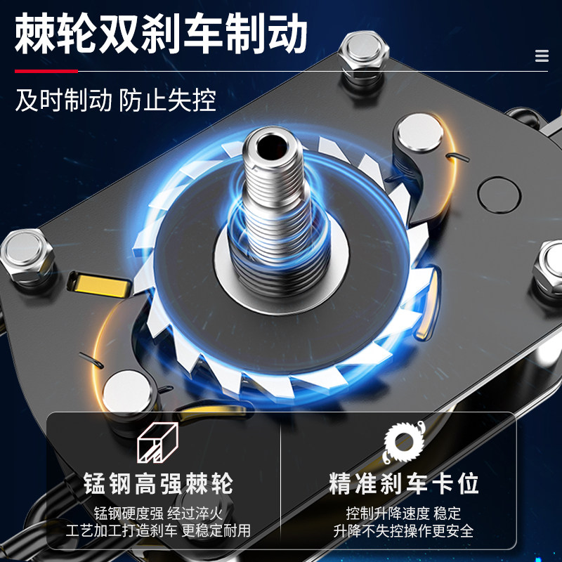 沪工手扳葫芦起重倒链手拉吊葫芦手摇吊机1/2/3吨手板紧线器0.75T