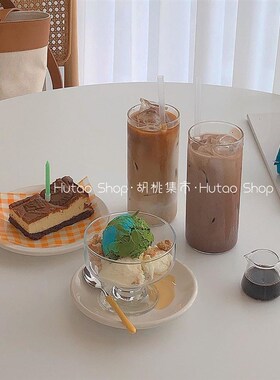 韩国ins博主ondo同款甜品杯冰激凌杯 布丁碗土耳其进口食品级玻璃
