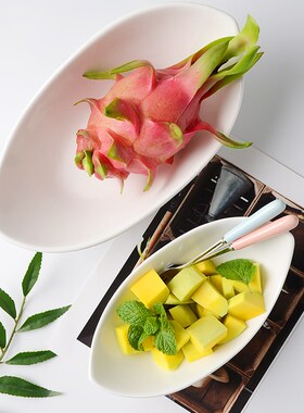 纯白陶瓷西餐法式水果沙拉碗餐厅小吃碗家用创意小菜碗甜品碗汤碗