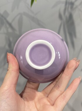 惊蛰 手绘樱花高足茶杯主人杯单杯品茗杯功夫茶具陶瓷大号茶盏碗