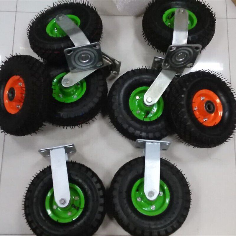 一只包邮10寸重型充气转向脚轮万向轮单轮直径250MM350-4转向轮