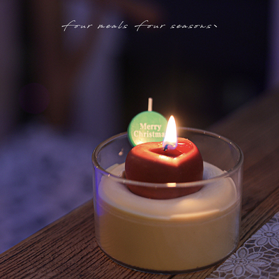 《樱桃Se》原创好看圣诞新年香薰蜡烛杯礼盒fourmealsfourseasons