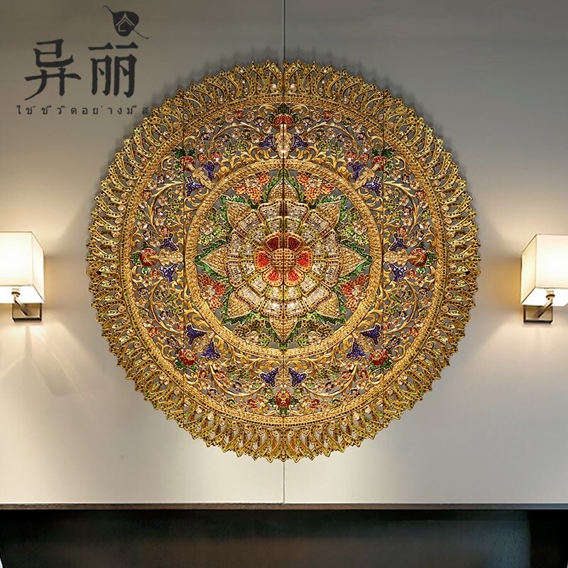 泰国木雕墙饰东南亚风格软装饰品墙挂泰式会所装饰挂件玄关壁挂