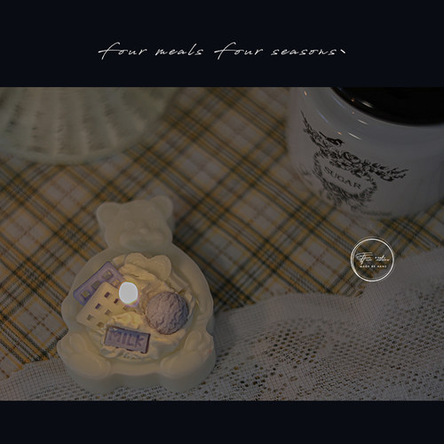《熊抱》原创ins香薰蜡烛fourmeals摆件可爱少女心生日伴手礼物盒