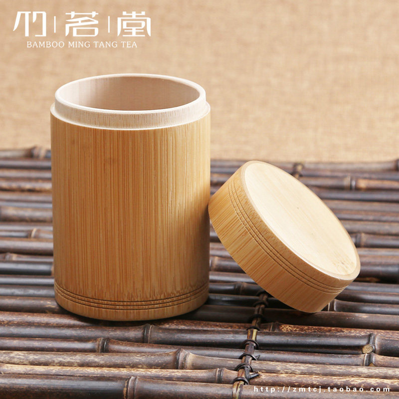 竹节大号密封茶叶罐 储茶茶具竹桶醒茶叶桶 竹筒包装盒定制茶叶盒