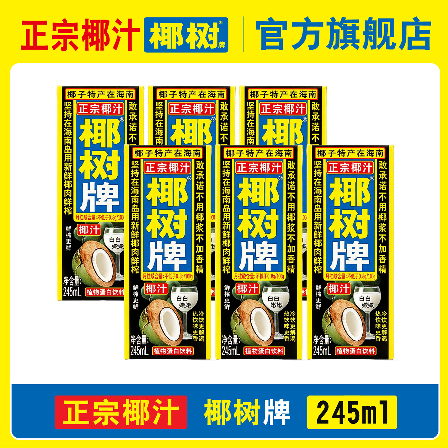 正宗椰汁椰树牌椰汁245ml*24盒图片