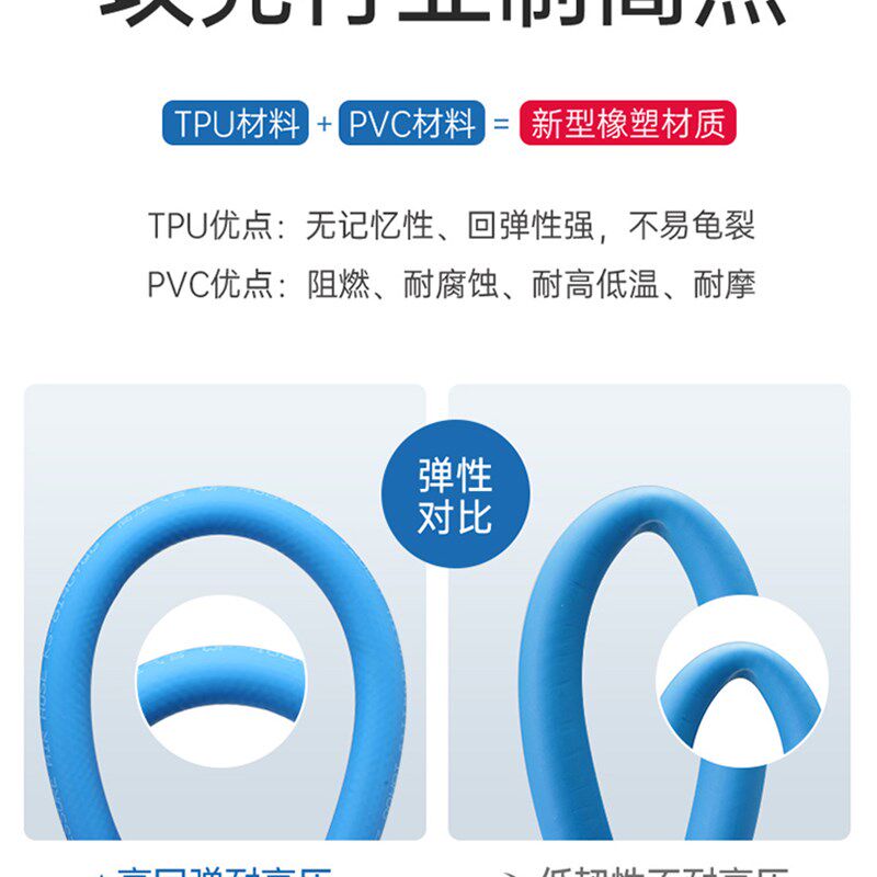 新比克斯8mm氧气乙炔管气割焊接双色管三胶两线氧气管焊割工业用
