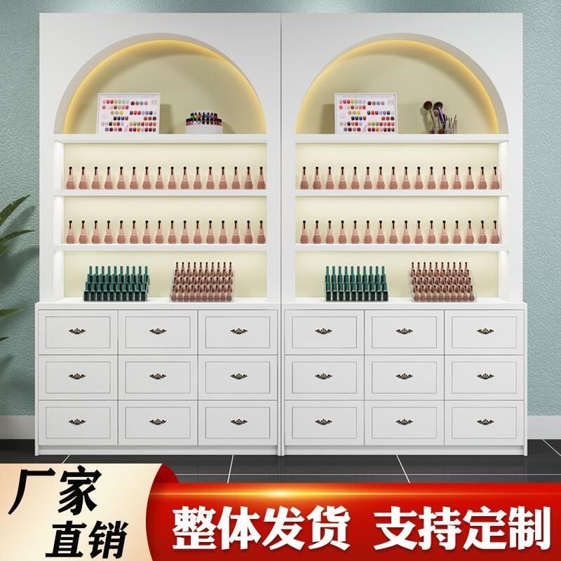 美甲柜子化妆品展示柜收纳柜指甲油储存柜美甲店甲油胶高柜墙直销